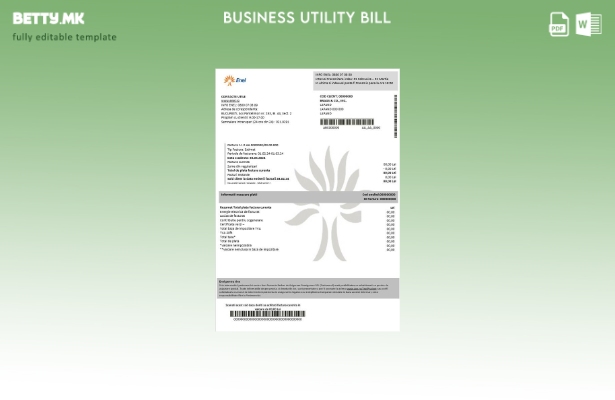 модерен стил Романија Енел за електрична енергија доказ за адреса деловна сметка